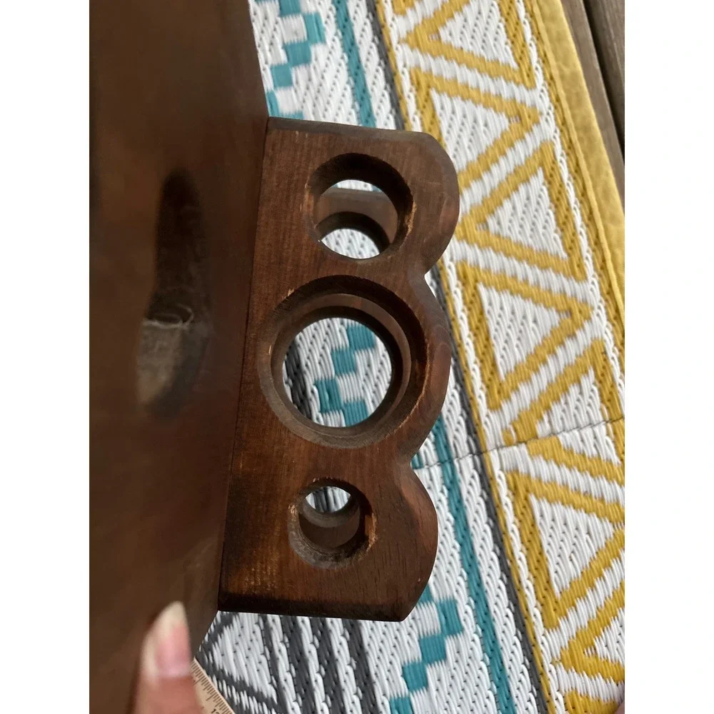 Vintage Rustic Wood Rack Wall Hanging Heart Key Hook Organizer Cottagecore Spice